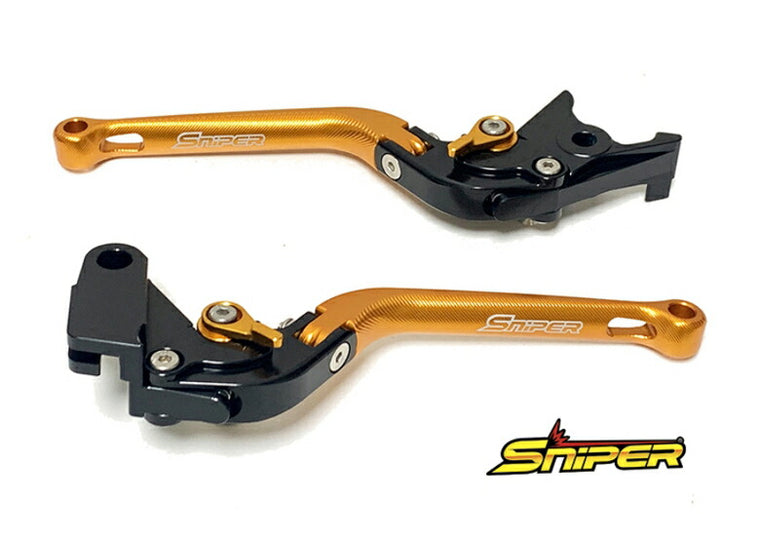 SNIPER スナイパー クラッチ＆ブレーキレバーセット ゴールド 6段階アジャスター 可倒式 カタログ品番：P103-2118 メーカー品番：SP0109GD