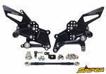 SNIPER スナイパー バックステップ ブラック ストリート用 YZF-R25 YZF-R3 MT-25 MT-03 カタログ品番：P104-0618 メーカー品番：SP0112BK