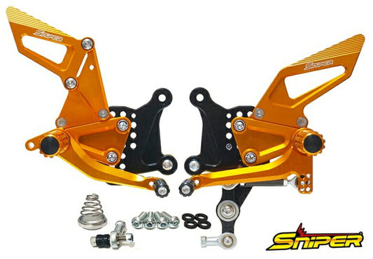 SNIPER スナイパー バックステップ ゴールド レース NINJA ZX-25R SE クイックシフター装着車対応 カタログ品番：P104-6939 メーカー品番：SP0116GD