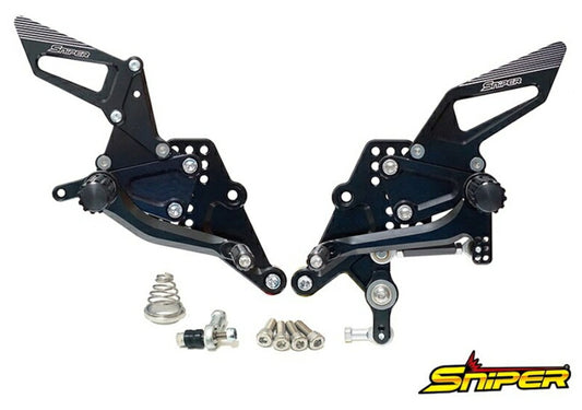 SNIPER スナイパー バックステップ ブラック レース CBR250RR 20 クイックシフター装着車 カタログ品番：P105-4801 メーカー品番：SP0117QBK