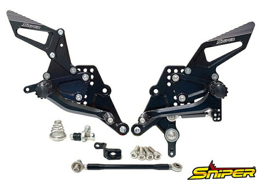 SNIPER スナイパー バックステップ ブラック レース CBR250RR 17-19 20クイックシフター非装着車 カタログ品番：P105-4860 メーカー品番：SP0117SBK