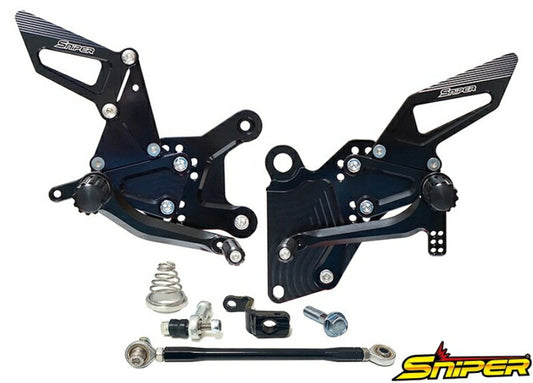 SNIPER スナイパー バックステップ ブラック レース NINJA250 EX250P (18-) NINJA400 EX400G (18-) カタログ品番：P105-0942 メーカー品番：SP0119BK