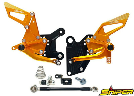SNIPER スナイパー バックステップ ゴールド レース NINJA250 EX250P (18-) NINJA400 EX400G (18-) カタログ品番：P105-0943 メーカー品番：SP0119GD