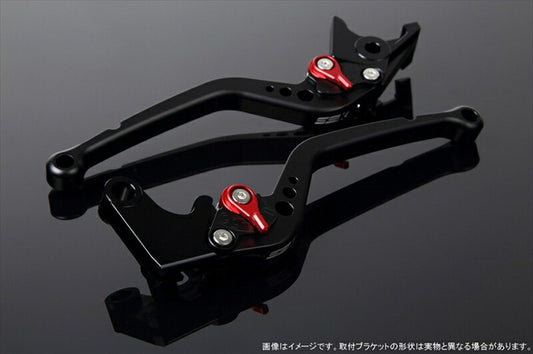 エスエスケイ スピードラ｜アジャストレバー スタンダード ロング Mブラック/Mレッド ZRX1100 ZRX1200S/R/DAEG｜LVBM019BK-RD
