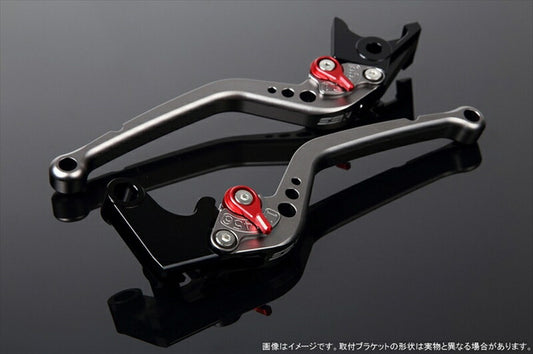 エスエスケイ スピードラ｜アジャストレバー スタンダード ロング Mチタン/Mレッド ZRX1100 ZRX1200S/R/DAEG｜LVBM019TM-RD