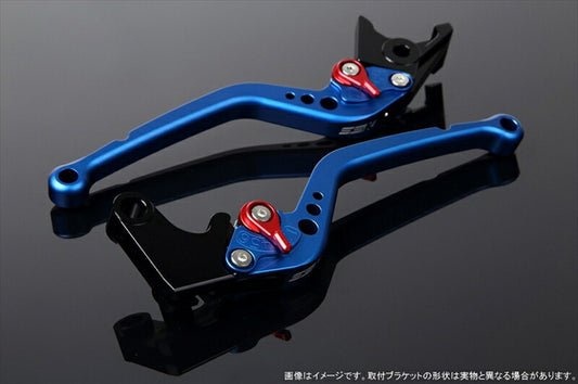 エスエスケイ スピードラ｜アジャストレバー スタンダード ロング Mブルー/Mレッド ZRX1100 ZRX1200S/R/DAEG｜LVBM019BE-RD