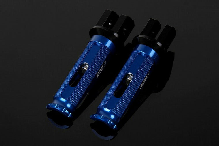 SPEEDRA アルミ削タンデムステップ レーシング パッセンジャー用 取付部カラー:ブラック ステップバーカラー:ブルー AFPR210BE
