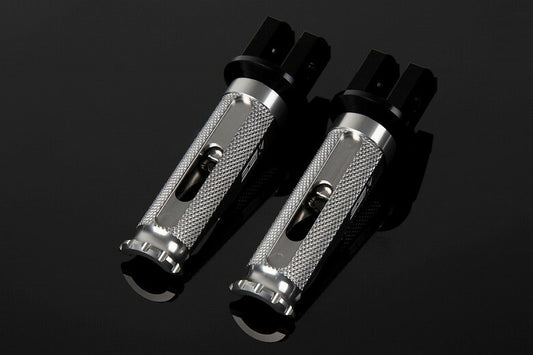 SPEEDRA アルミ削タンデムステップ レーシング パッセンジャー用 取付部カラー:ブラック ステップバーカラー:チタン AFPR210TM