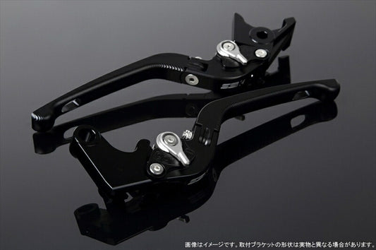 エスエスケイ スピードラ｜アジャストレバー 3D可倒式 Mブラック/Mシルバー Monkey125 GROM/MSX125 13-16 CBR250R MC41｜LVDM003BK-SR