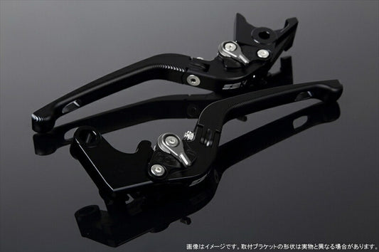 エスエスケイ スピードラ｜アジャストレバー 3D可倒式 Mブラック/Mチタン Monkey125 GROM/MSX125 13-16 CBR250R MC41｜LVDM003BK-TM