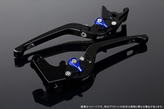 エスエスケイ スピードラ｜アジャストレバー 3D可倒式 Mブラック/Mブルー Monkey125 GROM/MSX125 13-16 CBR250R MC41｜LVDM003BK-BE