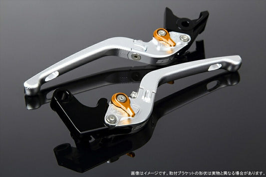 エスエスケイ スピードラ｜アジャストレバー 3D可倒式 Mシルバー/Mゴールド Monkey125 GROM/MSX125 13-16 CBR250R MC41｜LVDM003SR-GD