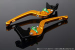 エスエスケイ スピードラ｜アジャストレバー 3D可倒式 Mゴールド/Mグリーン Monkey125 GROM/MSX125 13-16 CBR250R MC41｜LVDM003GD-GN