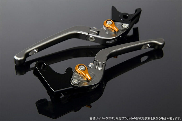 エスエスケイ スピードラ｜アジャストレバー 3D可倒式 Mチタン/Mゴールド Monkey125 GROM/MSX125 13-16 CBR250R MC41｜LVDM003TM-GD
