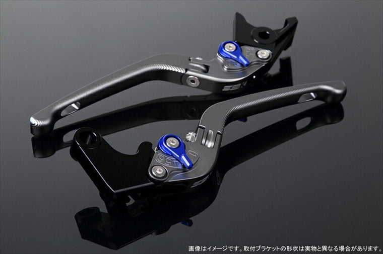エスエスケイ スピードラ｜アジャストレバー 3D可倒式 Mチタン/Mブルー Monkey125 GROM/MSX125 13-16 CBR250R MC41｜LVDM003TM-BE