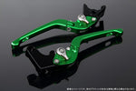 エスエスケイ スピードラ｜アジャストレバー 3D可倒式 Mグリーン/Mシルバー Monkey125 GROM/MSX125 13-16 CBR250R MC41｜LVDM003GN-SR