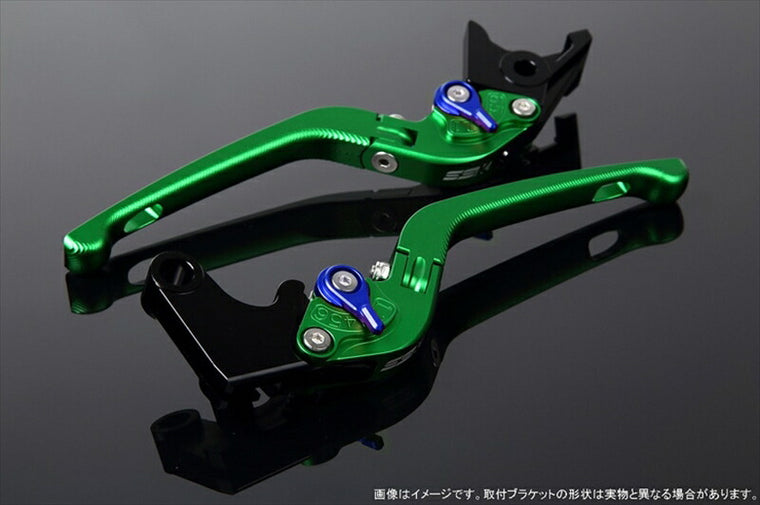 エスエスケイ スピードラ｜アジャストレバー 3D可倒式 Mグリーン/Mブルー Monkey125 GROM/MSX125 13-16 CBR250R MC41｜LVDM003GN-BE