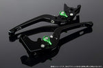 SPEEDRA アジャストレバー 3D可倒式 Mブラック／Mグリーン NINJA1000 17-2018 Z1000 17-18 Z900RS LVDM028BK-GN