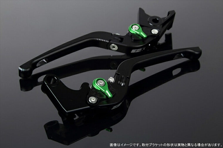 SPEEDRA アジャストレバー 3D可倒式 Mブラック／Mグリーン NINJA1000 17-2018 Z1000 17-18 Z900RS LVDM028BK-GN