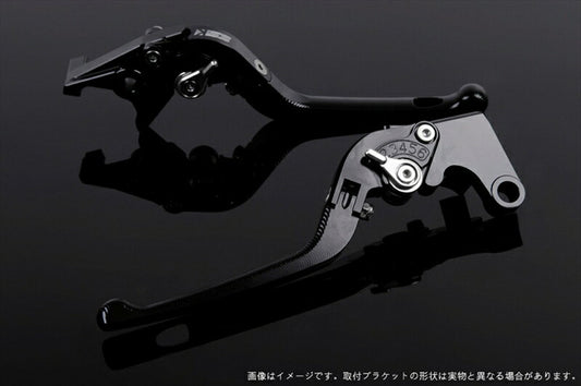 SPEEDRA アジャストレバー 3D可倒式 ブラック／シルバー NINJA1000 17-18 Z1000 17-18 Z900RS KA0406990-SR