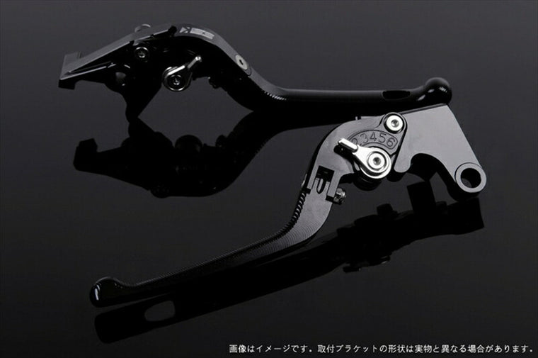SPEEDRA アジャストレバー 3D可倒式 ブラック／シルバー NINJA1000 17-18 Z1000 17-18 Z900RS KA0406990-SR