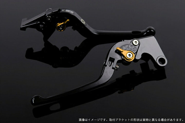 SPEEDRA アジャストレバー 3D可倒式 ブラック／ゴールド NINJA1000 17-18 Z1000 17-18 Z900RS KA0406990-GD