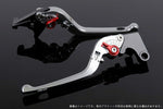 SPEEDRA アジャストレバー 3D可倒式 シルバー／レッド NINJA1000 17-18 Z1000 17-18 Z900RS KA0406991-RD