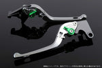 SPEEDRA アジャストレバー 3D可倒式 シルバー／グリーン NINJA1000 17-18 Z1000 17-18 Z900RS KA0406991-GN