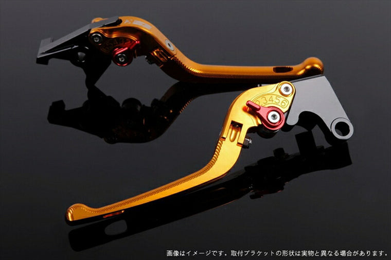 SPEEDRA アジャストレバー 3D可倒式 ゴールド／レッド NINJA1000 17-18 Z1000 17-18 Z900RS KA0406992-RD