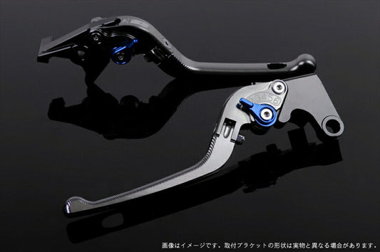 SPEEDRA アジャストレバー 3D可倒式 チタン／ブルー NINJA1000 17-18 Z1000 17-18 Z900RS KA0406995-BE