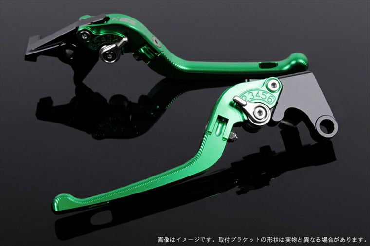 SPEEDRA アジャストレバー 3D可倒式 グリーン／シルバー NINJA1000 17-18 Z1000 17-18 Z900RS KA0406996-SR