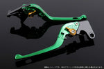 SPEEDRA アジャストレバー 3D可倒式 グリーン／ゴールド NINJA1000 17-18 Z1000 17-18 Z900RS KA0406996-GD