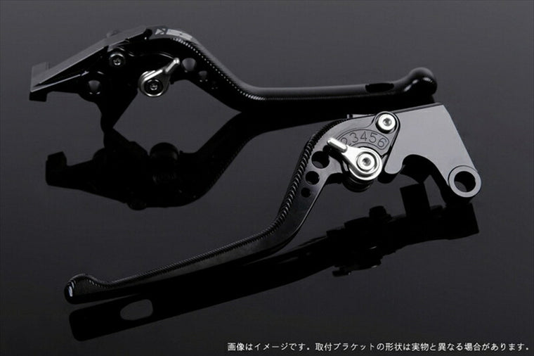 SPEEDRA アジャストレバー 3D ロング ブラック／シルバー NINJA1000 17-18 Z1000 17-18 Z900RS KA0406997-SR