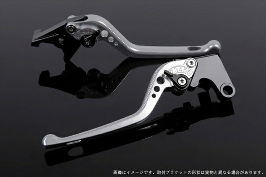 SPEEDRA アジャストレバー 3D ロング シルバー／ブラック NINJA1000 17-18 Z1000 17-18 Z900RS KA0406998-BK