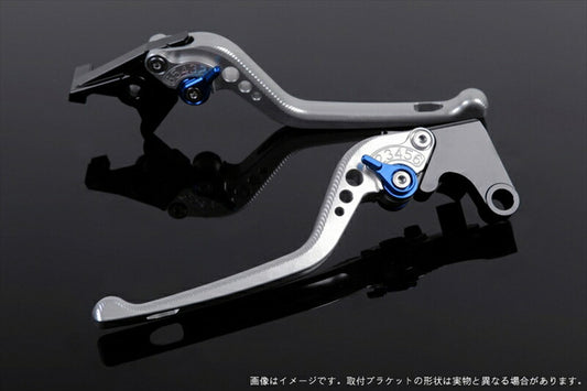 SPEEDRA アジャストレバー 3D ロング シルバー／ブルー NINJA1000 17-18 Z1000 17-18 Z900RS KA0406998-BE