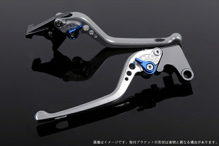 SPEEDRA アジャストレバー 3D ロング シルバー／ブルー NINJA1000 17-18 Z1000 17-18 Z900RS KA0406998-BE