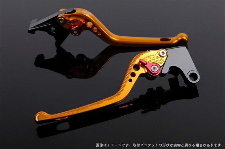SPEEDRA アジャストレバー 3D ロング ゴールド／レッド NINJA1000 17-18 Z1000 17-18 Z900RS KA0406999-RD