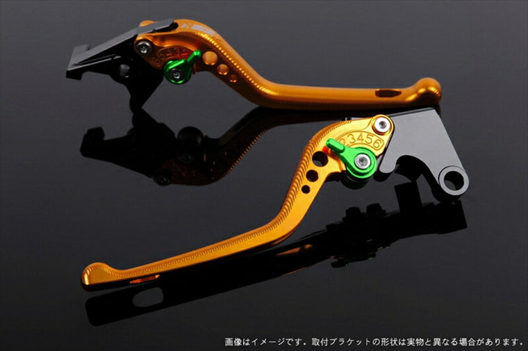 SPEEDRA アジャストレバー 3D ロング ゴールド／グリーン NINJA1000 17-18 Z1000 17-18 Z900RS KA0406999-GN