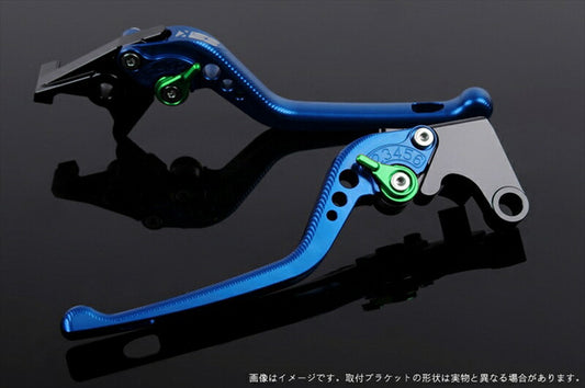 SPEEDRA アジャストレバー 3D ロング ブルー／グリーン NINJA1000 17-18 Z1000 17-18 Z900RS KA0407000-GN