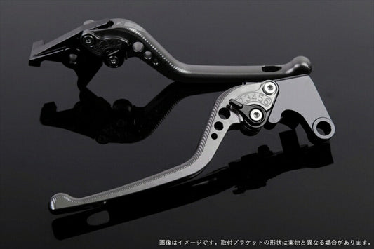 SPEEDRA アジャストレバー 3D ロング チタン／ブラック NINJA1000 17-18 Z1000 17-18 Z900RS KA0407002-BK