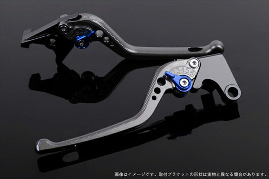 SPEEDRA アジャストレバー 3D ロング チタン／ブルー NINJA1000 17-18 Z1000 17-18 Z900RS KA0407002-BE