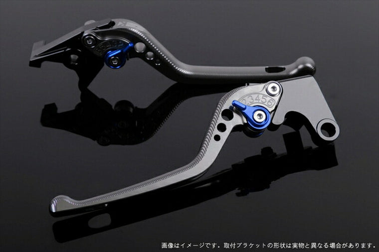 SPEEDRA アジャストレバー 3D ロング チタン／ブルー NINJA1000 17-18 Z1000 17-18 Z900RS KA0407002-BE