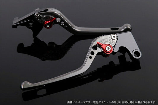 SPEEDRA アジャストレバー 3D ロング チタン／レッド NINJA1000 17-18 Z1000 17-18 Z900RS KA0407002-RD