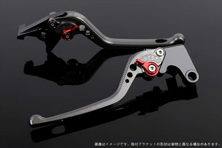 SPEEDRA アジャストレバー 3D ロング チタン／レッド NINJA1000 17-18 Z1000 17-18 Z900RS KA0407002-RD