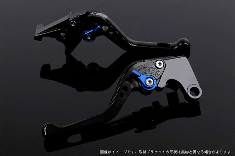 SPEEDRA アジャストレバー 3Dショート ブラック／ブルー NINJA1000 17-18 Z1000 17-18 Z900RS KA0407004-BE