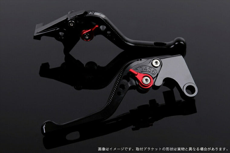 SPEEDRA アジャストレバー 3Dショート ブラック／レッド NINJA1000 17-18 Z1000 17-18 Z900RS KA0407004-RD