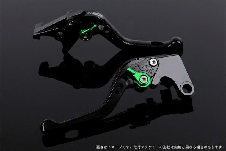 SPEEDRA アジャストレバー 3Dショート ブラック／グリーン NINJA1000 17-18 Z1000 17-18 Z900RS KA0407004-GN