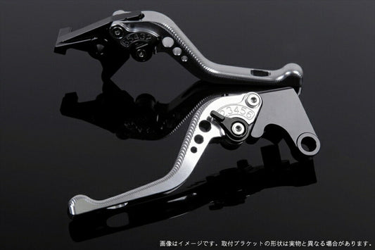 SPEEDRA アジャストレバー 3Dショート シルバー／ブラック NINJA1000 17-18 Z1000 17-18 Z900RS KA0407005-BK