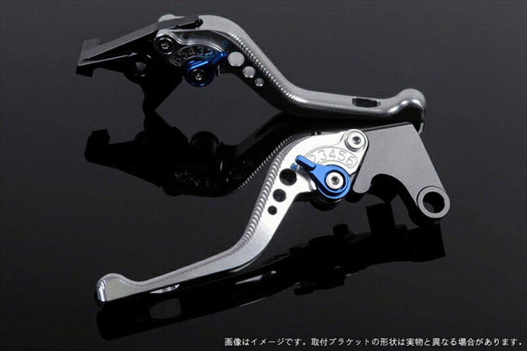 SPEEDRA アジャストレバー 3Dショート シルバー／ブルー NINJA1000 17-18 Z1000 17-18 Z900RS KA0407005-BE