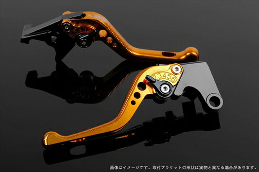 SPEEDRA アジャストレバー 3Dショート ゴールド／ブラック NINJA1000 17-18 Z1000 17-18 Z900RS KA0407006-BK